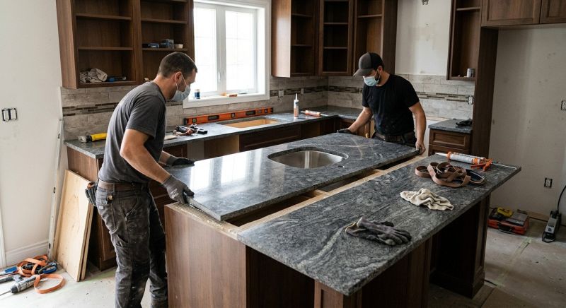 Granite Slab Installation in Napa, CA